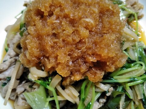豚肉入り野菜炒め(おろしソースがけ)
